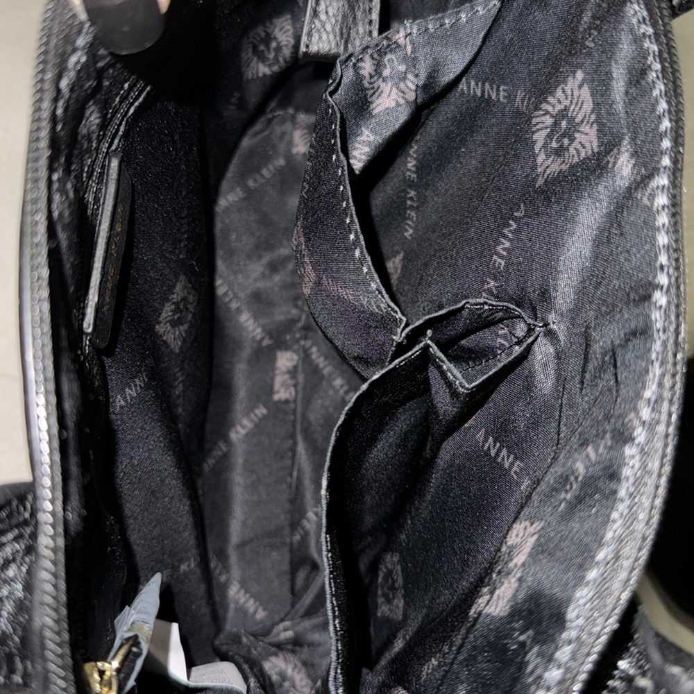 ANNE KLEIN | NWOT Dome Crossbody Satchel | Brown and Black with Lion Print - Picture 7 of 9